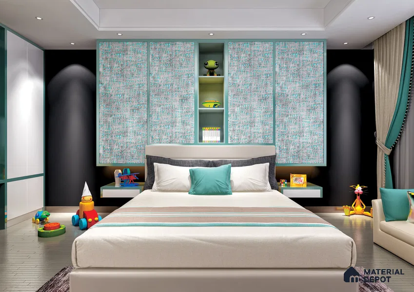 Multi Colour Digital Look HD 7025 8 ft x 4 ft Texture Finish Decorative Laminate - 1.25 mm | Suitable for TV Unit, Wardrobe, Kitchen Cabinets