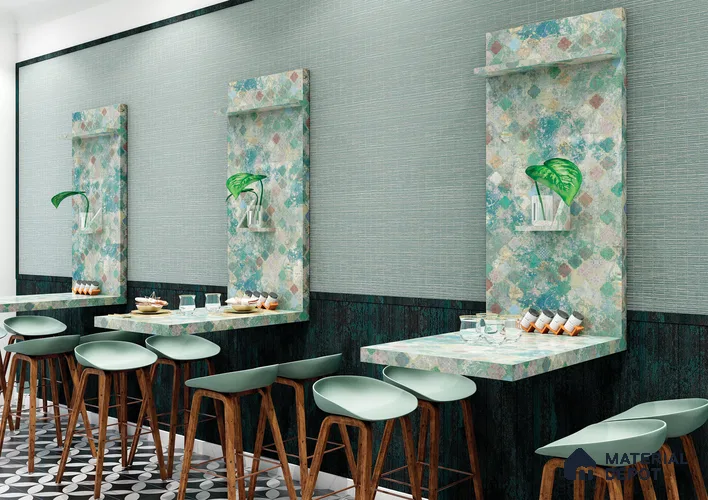 Green Digital Look HD 7035 8 ft x 4 ft Texture Finish Decorative Laminate - 1.25 mm | Suitable for TV Unit, Wardrobe, Kitchen Cabinets