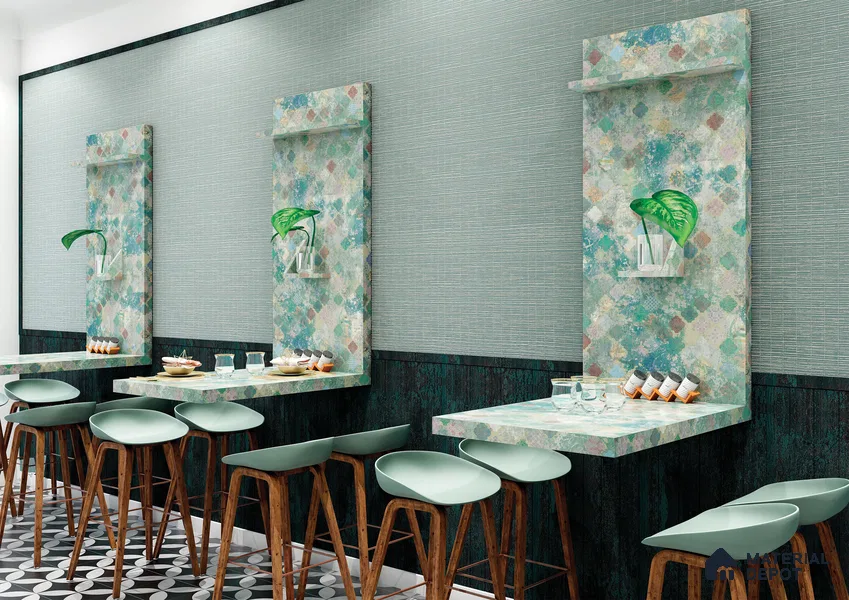 Green Digital Look HD 7035 8 ft x 4 ft Texture Finish Decorative Laminate - 1.25 mm | Suitable for TV Unit, Wardrobe, Kitchen Cabinets
