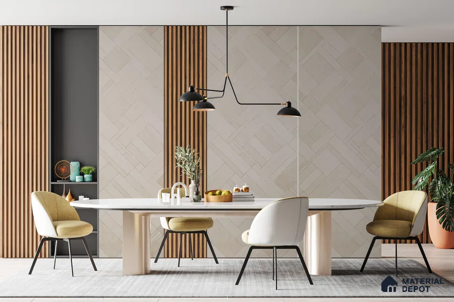 Beige Marble Look HD 7040 8 ft x 4 ft Texture Finish Decorative Laminate - 1.25 mm | Suitable for TV Unit, Wardrobe, Kitchen Cabinets