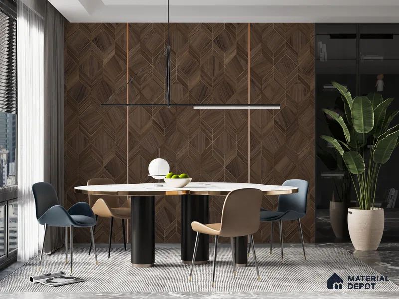 Wooden Look HD 7041 8 ft x 4 ft Texture Finish Decorative Laminate - 1.25 mm | Suitable for TV Unit, Wardrobe, Kitchen Cabinets