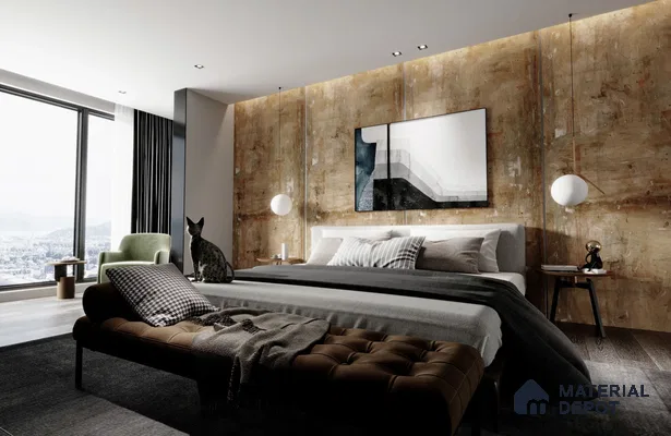 Stone Look HD 7045 8 ft x 4 ft Texture Finish Decorative Laminate - 1.25 mm | Suitable for TV Unit, Wardrobe, Kitchen Cabinets