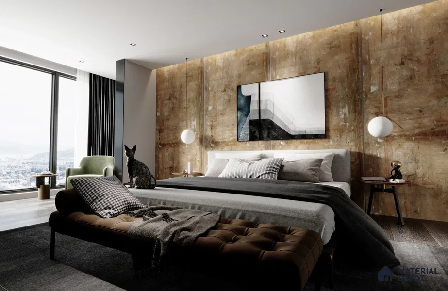 Stone Look HD 7045 8 ft x 4 ft Texture Finish Decorative Laminate - 1.25 mm | Suitable for TV Unit, Wardrobe, Kitchen Cabinets