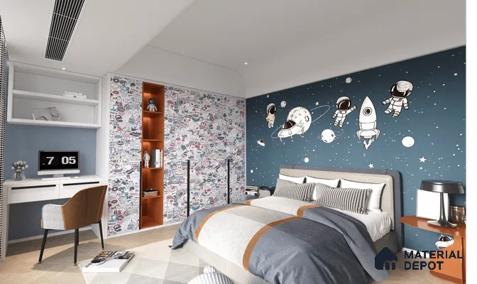 Multi Colour Digital Look HD 7046 8 ft x 4 ft Texture Finish Decorative Laminate - 1.25 mm | Suitable for TV Unit, Wardrobe, Kitchen Cabinets