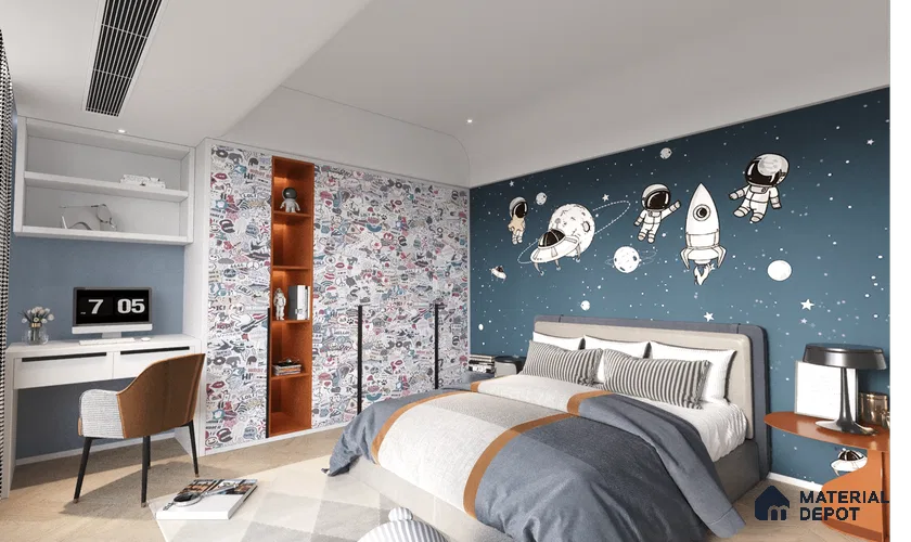 Multi Colour Digital Look HD 7046 8 ft x 4 ft Texture Finish Decorative Laminate - 1.25 mm | Suitable for TV Unit, Wardrobe, Kitchen Cabinets