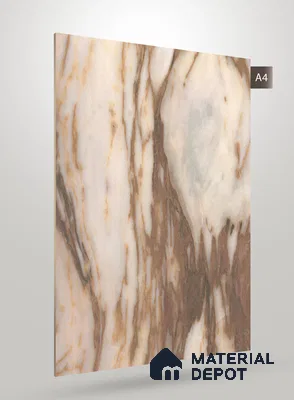 Brown Marble Look HD 7057 8 ft x 4 ft Texture Finish Decorative Laminate - 1.25 mm | Suitable for TV Unit, Wardrobe, Kitchen Cabinets