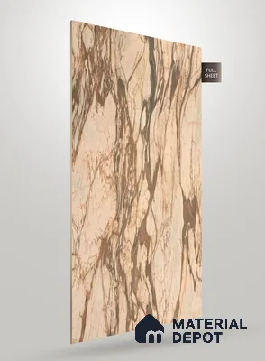 Brown Marble Look HD 7057 8 ft x 4 ft Texture Finish Decorative Laminate - 1.25 mm | Suitable for TV Unit, Wardrobe, Kitchen Cabinets