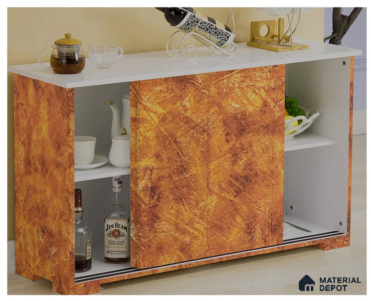 Brown Marble Look IB 1630 Ice Blue 8 ft x 4 ft Texture Finish Decorative Laminate - 1.25 mm | Suitable for TV Unit, Wardrobe, Kitchen Cabinets