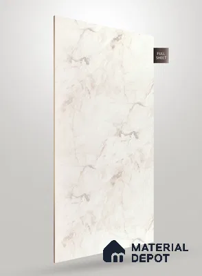 White Marble Look IG 1776 8 ft x 4 ft Texture Finish Decorative Laminate - 1.25 mm | Suitable for TV Unit, Wardrobe, Kitchen Cabinets