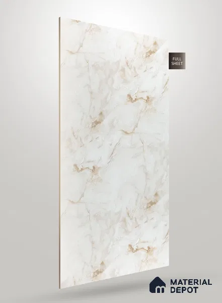 Beige Marble Look IG 1777 8 ft x 4 ft Texture Finish Decorative Laminate - 1.25 mm | Suitable for TV Unit, Wardrobe, Kitchen Cabinets