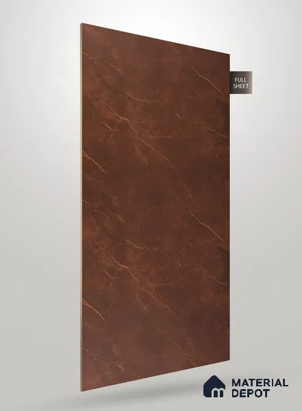 Brown Marble Look IG 1789 8 ft x 4 ft Texture Finish Decorative Laminate - 1.25 mm | Suitable for TV Unit, Wardrobe, Kitchen Cabinets