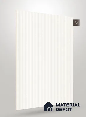 Fluted White Fluted Solid Color JB 651 8 ft x 4 ft Matte Finish Decorative Laminate - 1 mm | Suitable for TV Unit,Wardrobe, Kitchen Cabinets