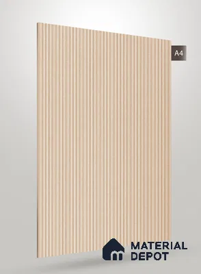 Light Beige Fluted Solid Color JB 652 8 ft x 4 ft Matte Finish Decorative Laminate - 1 mm | Suitable for TV Unit,Wardrobe, Kitchen Cabinets