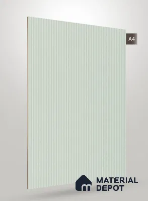 Pale Mint Green Fluted Solid Color JB 653 8 ft x 4 ft Matte Finish Decorative Laminate - 1 mm | Suitable for TV Unit,Wardrobe, Kitchen Cabinets