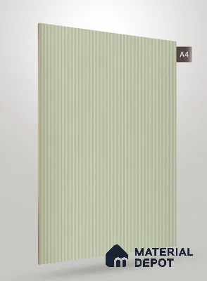 Pale Sage Green Fluted Solid Color JB 654 8 ft x 4 ft Matte Finish Decorative Laminate - 1 mm | Suitable for TV Unit,Wardrobe, Kitchen Cabinets
