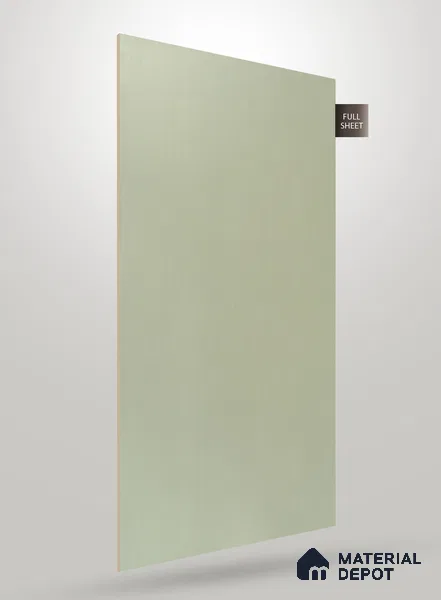 Pale Sage Green Fluted Solid Color JB 654 8 ft x 4 ft Matte Finish Decorative Laminate - 1 mm | Suitable for TV Unit,Wardrobe, Kitchen Cabinets