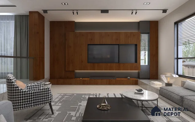 Wooden Look JW 48 Jungle Wooden 8 ft x 4 ft Texture Finish Decorative Laminate - 1 mm | Suitable for TV Unit, Wardrobe, Kitchen Cabinets