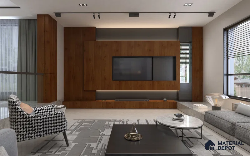 Wooden Look JW 48 Jungle Wooden 8 ft x 4 ft Texture Finish Decorative Laminate - 1 mm | Suitable for TV Unit, Wardrobe, Kitchen Cabinets