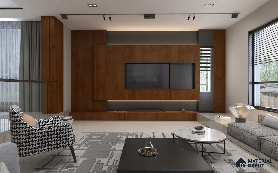 Wooden Look JW 48 Jungle Wooden 8 ft x 4 ft Texture Finish Decorative Laminate - 1 mm | Suitable for TV Unit, Wardrobe, Kitchen Cabinets