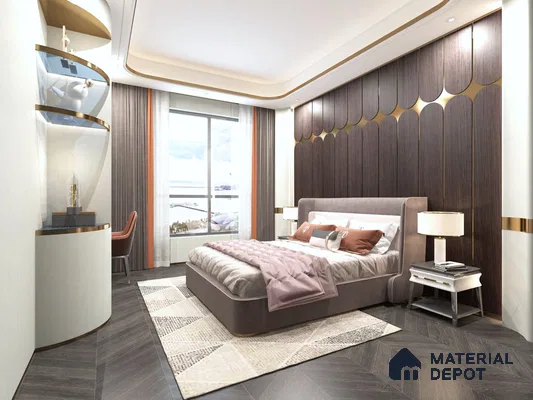 Wooden Look KP 1395 King’S Pine 8 ft x 4 ft Texture Finish Decorative Laminate - 1.25 mm | Suitable for TV Unit, Wardrobe, Kitchen Cabinets