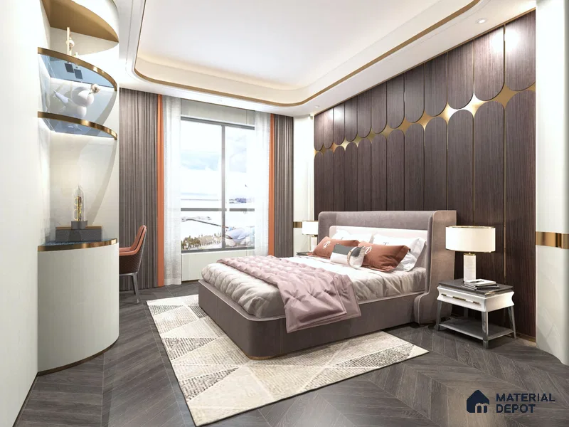 Wooden Look KP 1395 King’S Pine 8 ft x 4 ft Texture Finish Decorative Laminate - 1.25 mm | Suitable for TV Unit, Wardrobe, Kitchen Cabinets