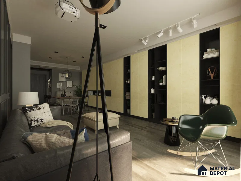 Stone Look LM 525 Lime Stone 8 ft x 4 ft Texture Finish Decorative Laminate - 1 mm | Suitable for TV Unit, Wardrobe, Kitchen Cabinets