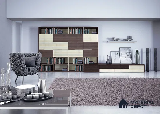 Beige Fabric Look MK 1458 Mikado 8 ft x 4 ft Texture Finish Decorative Laminate - 1.25 mm | Suitable for TV Unit, Wardrobe, Kitchen Cabinets