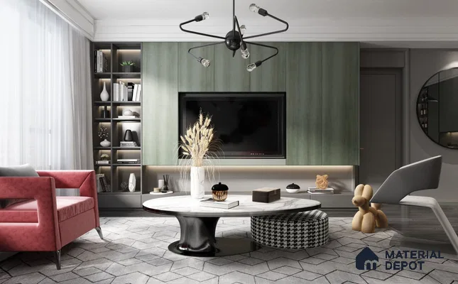 Wooden Look MM 1705 Monsoon Mood 8 ft x 4 ft Texture Finish Decorative Laminate - 1.25 mm | Suitable for TV Unit, Wardrobe, Kitchen Cabinets
