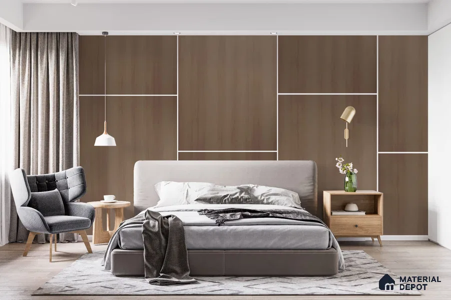 Wooden Look MM 1717 Monsoon Mood 8 ft x 4 ft Texture Finish Decorative Laminate - 1.25 mm | Suitable for TV Unit, Wardrobe, Kitchen Cabinets