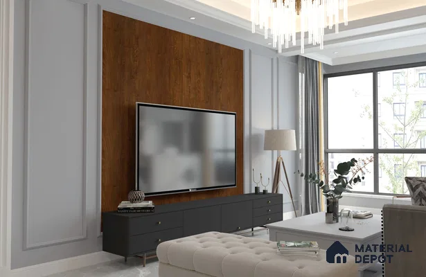 Wooden Look MM 1718 Monsoon Mood 8 ft x 4 ft Texture Finish Decorative Laminate - 1.25 mm | Suitable for TV Unit, Wardrobe, Kitchen Cabinets