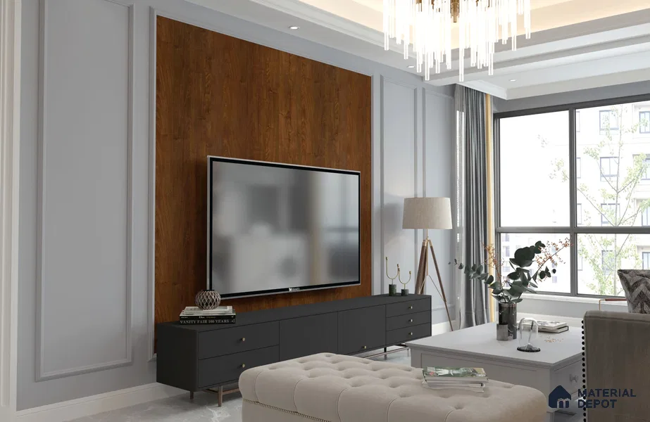 Wooden Look MM 1718 Monsoon Mood 8 ft x 4 ft Texture Finish Decorative Laminate - 1.25 mm | Suitable for TV Unit, Wardrobe, Kitchen Cabinets