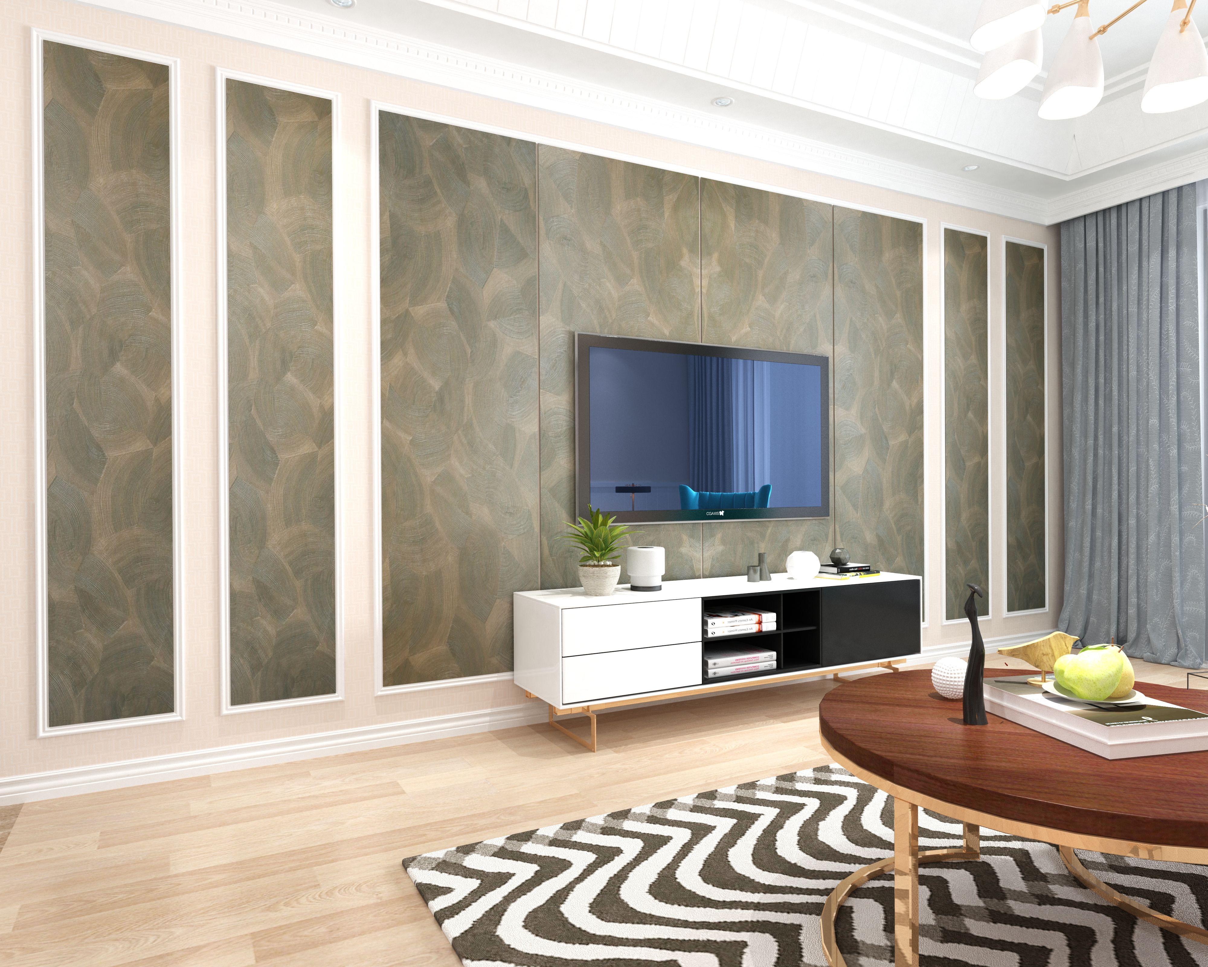 Wooden Look MS 957 Modern Storkes 8 ft x 4 ft Texture Finish Decorative Laminate - 1 mm | Suitable for TV Unit, Wardrobe, Kitchen Cabinets
