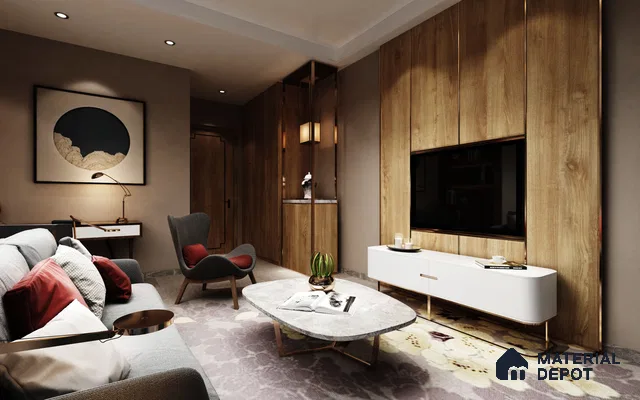 Wooden Look MV 436 Moroccan Veneer 8 ft x 4 ft Texture Finish Decorative Laminate - 1 mm | Suitable for TV Unit, Wardrobe, Kitchen Cabinets