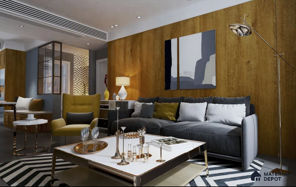 Wooden Look MW 255 Mayan Wooden 8 ft x 4 ft Texture Finish Decorative Laminate - 1 mm | Suitable for TV Unit, Wardrobe, Kitchen Cabinets