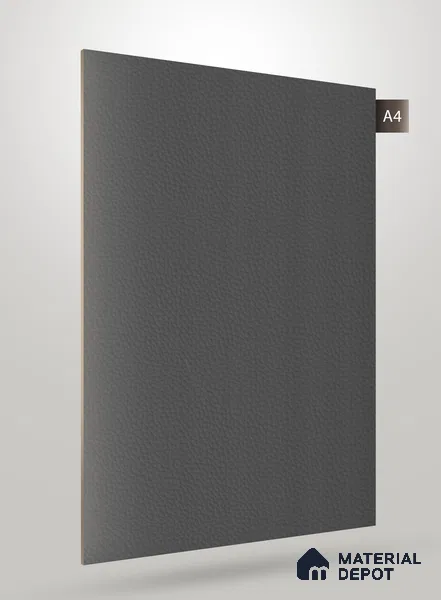 Black Leather Look NM BL 8002 8 ft x 4 ft Texture Finish Decorative Laminate - 1.25 mm | Suitable for TV Unit, Wardrobe, Kitchen Cabinets