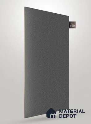 Black Leather Look NM BL 8002 8 ft x 4 ft Texture Finish Decorative Laminate - 1.25 mm | Suitable for TV Unit, Wardrobe, Kitchen Cabinets