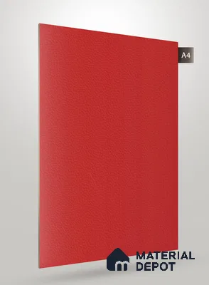 Red Leather Look NM BL 8007 8 ft x 4 ft Texture Finish Decorative Laminate - 1.25 mm | Suitable for TV Unit, Wardrobe, Kitchen Cabinets