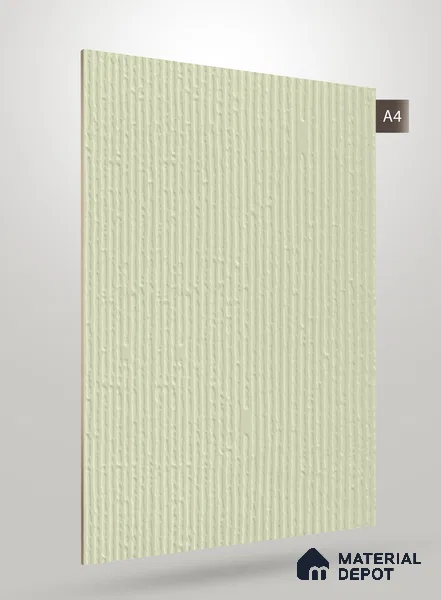 Pale Mint Green Fluted Solid Color NT 123 8 ft x 4 ft Matte Finish Decorative Laminate - 1 mm | Suitable for TV Unit,Wardrobe, Kitchen Cabinets