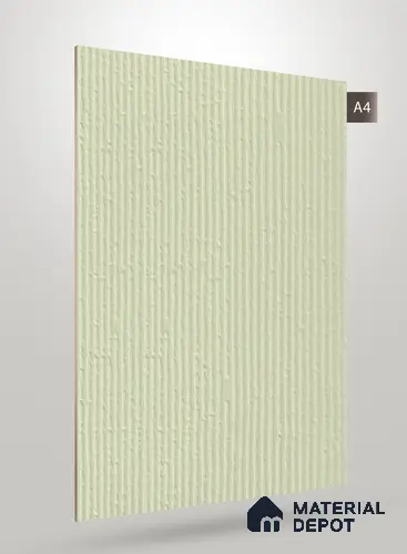Pale Mint Green Fluted Solid Color NT 123 8 ft x 4 ft Matte Finish Decorative Laminate - 1 mm | Suitable for TV Unit,Wardrobe, Kitchen Cabinets