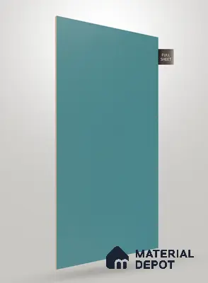 Teal Blue Fluted Solid Color NT 124 8 ft x 4 ft Matte Finish Decorative Laminate - 1 mm | Suitable for TV Unit,Wardrobe, Kitchen Cabinets