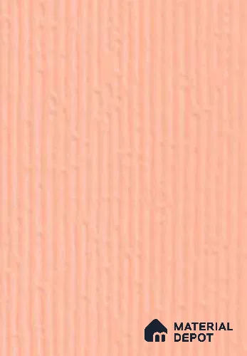 Peach Orange Fluted Solid Color NT 125 8 ft x 4 ft Matte Finish Decorative Laminate - 1 mm | Suitable for TV Unit,Wardrobe, Kitchen Cabinets