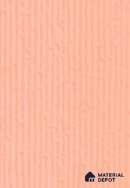 Peach Orange Fluted Solid Color NT 125 8 ft x 4 ft Matte Finish Decorative Laminate - 1 mm | Suitable for TV Unit,Wardrobe, Kitchen Cabinets
