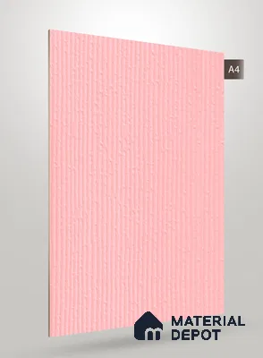 Pastel Pink Fluted Solid Color NT 128 8 ft x 4 ft Matte Finish Decorative Laminate - 1 mm | Suitable for TV Unit,Wardrobe, Kitchen Cabinets
