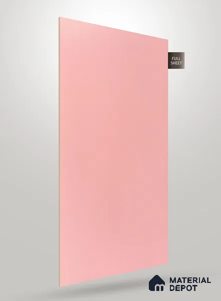 Pastel Pink Fluted Solid Color NT 128 8 ft x 4 ft Matte Finish Decorative Laminate - 1 mm | Suitable for TV Unit,Wardrobe, Kitchen Cabinets