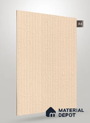 Light Beige Fluted Solid Color NT 241 8 ft x 4 ft Matte Finish Decorative Laminate - 1 mm | Suitable for TV Unit,Wardrobe, Kitchen Cabinets