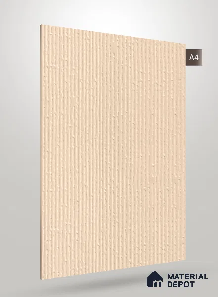 Light Beige Fluted Solid Color NT 241 8 ft x 4 ft Matte Finish Decorative Laminate - 1 mm | Suitable for TV Unit,Wardrobe, Kitchen Cabinets