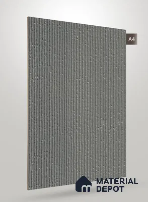 Slate Grey Fluted Solid Color NT 249 8 ft x 4 ft Matte Finish Decorative Laminate - 1 mm | Suitable for TV Unit,Wardrobe, Kitchen Cabinets