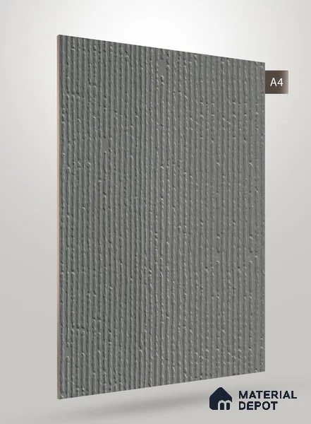 Slate Grey Fluted Solid Color NT 249 8 ft x 4 ft Matte Finish Decorative Laminate - 1 mm | Suitable for TV Unit,Wardrobe, Kitchen Cabinets