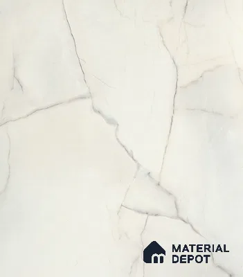 White Marble Look OR 1613 8 ft x 4 ft Texture Finish Decorative Laminate - 1.25 mm | Suitable for TV Unit, Wardrobe, Kitchen Cabinets
