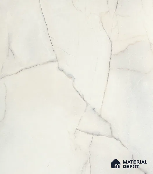 White Marble Look OR 1613 8 ft x 4 ft Texture Finish Decorative Laminate - 1.25 mm | Suitable for TV Unit, Wardrobe, Kitchen Cabinets
